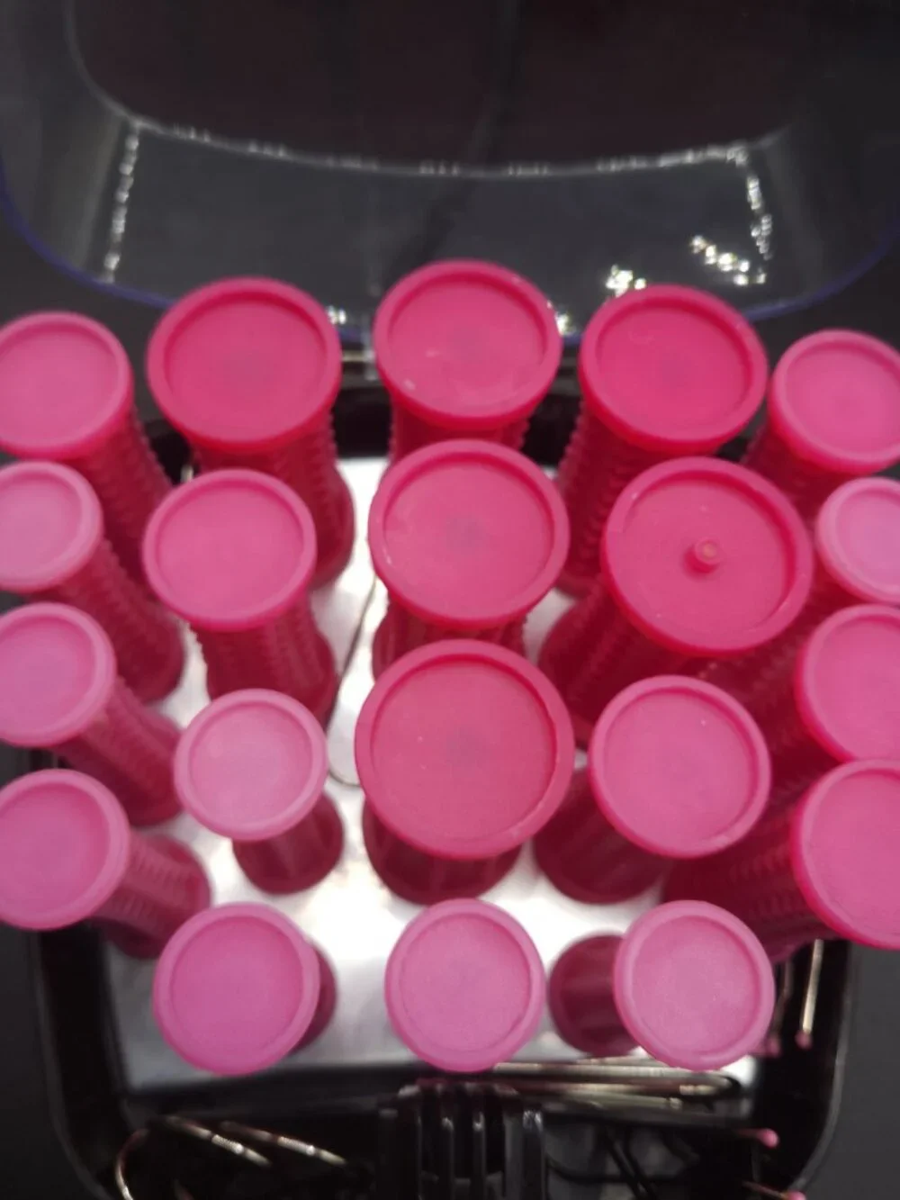 Conair Compact Multi-Size Hot Rollers Set 20 Pink With Clips Tested Works